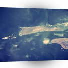 World Space Sea Satellite Imagery Paradise Island A1 Xlarge Canvas