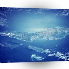 World Space Sea Satellite Imagery Tropical Island A1 Xlarge Canvas