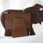 01 Elephant sawdust craft picture frame - Size 4x6