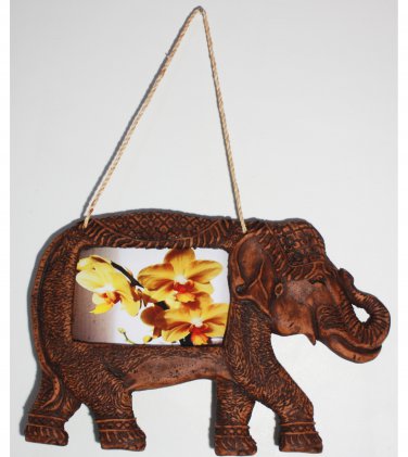 02 Elephant sawdust Wall Decor Picture Frames - natural color  - Size 4x6