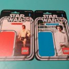CUSTOM STAR WARS VINTAGE STYLE LEGO SIZED 12-BACK FIRST 12 CARD BACKS - LOT