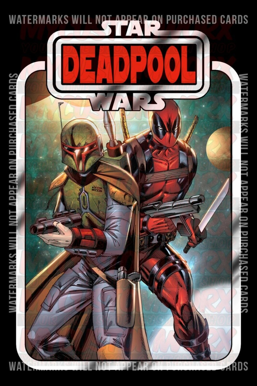 Star Wars Deadpool & Fett 009 - Custom Lego Card Back w/Blister - No Minifigure