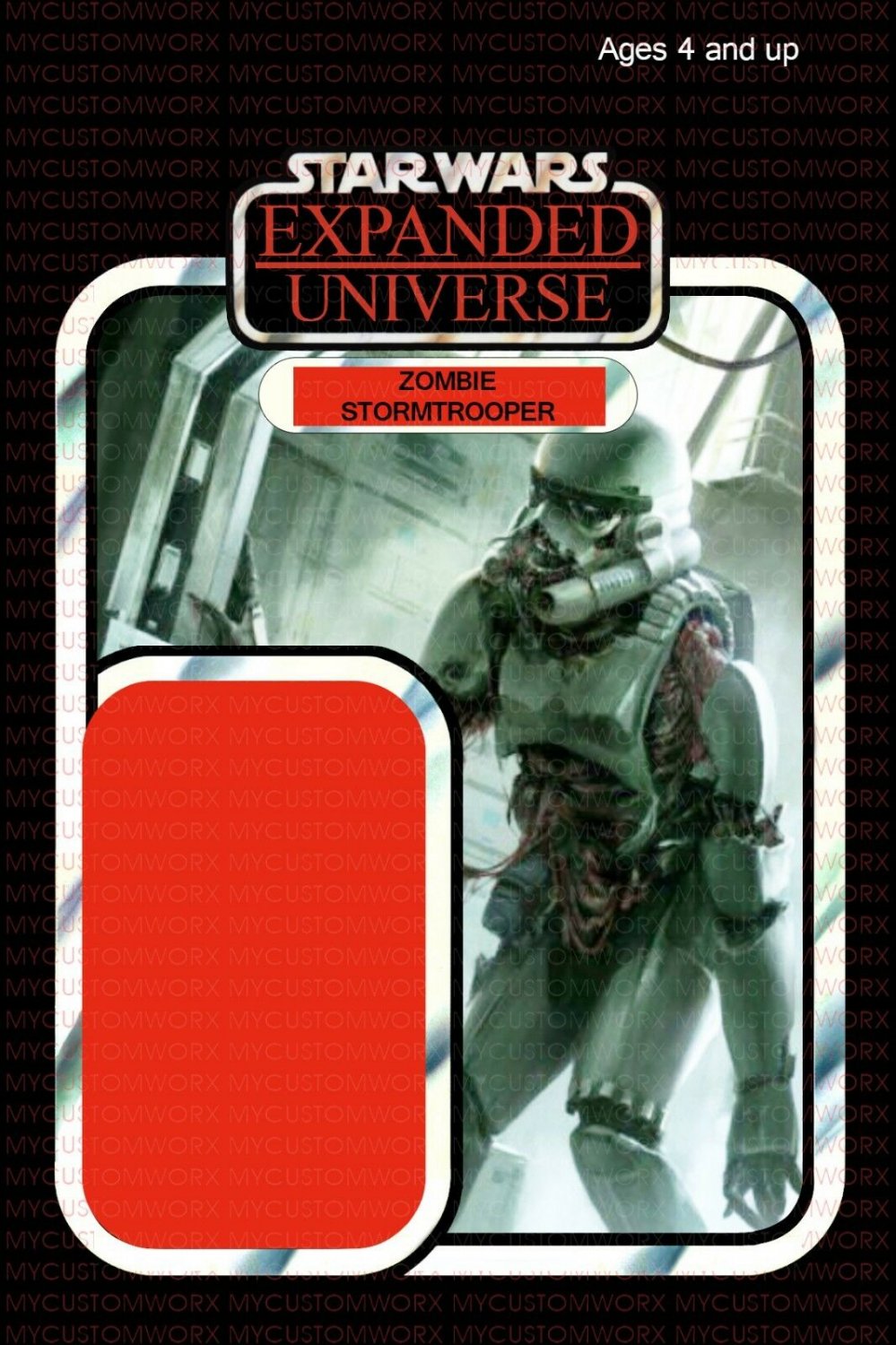 Custom Star Wars Expanded Universe Lego Size Zombie Stormtrooper Card Back