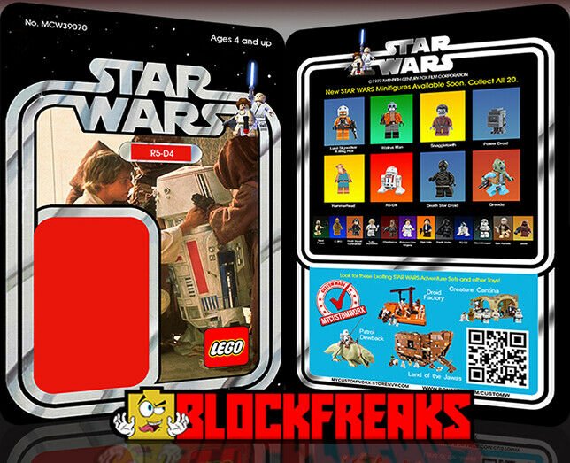Custom Star Wars Vintage 20-Back R5-D4 Lego Card Back
