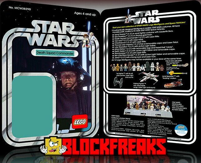 Custom Star Wars Vintage 12-Back Death Squad Commander Lego Card Back
