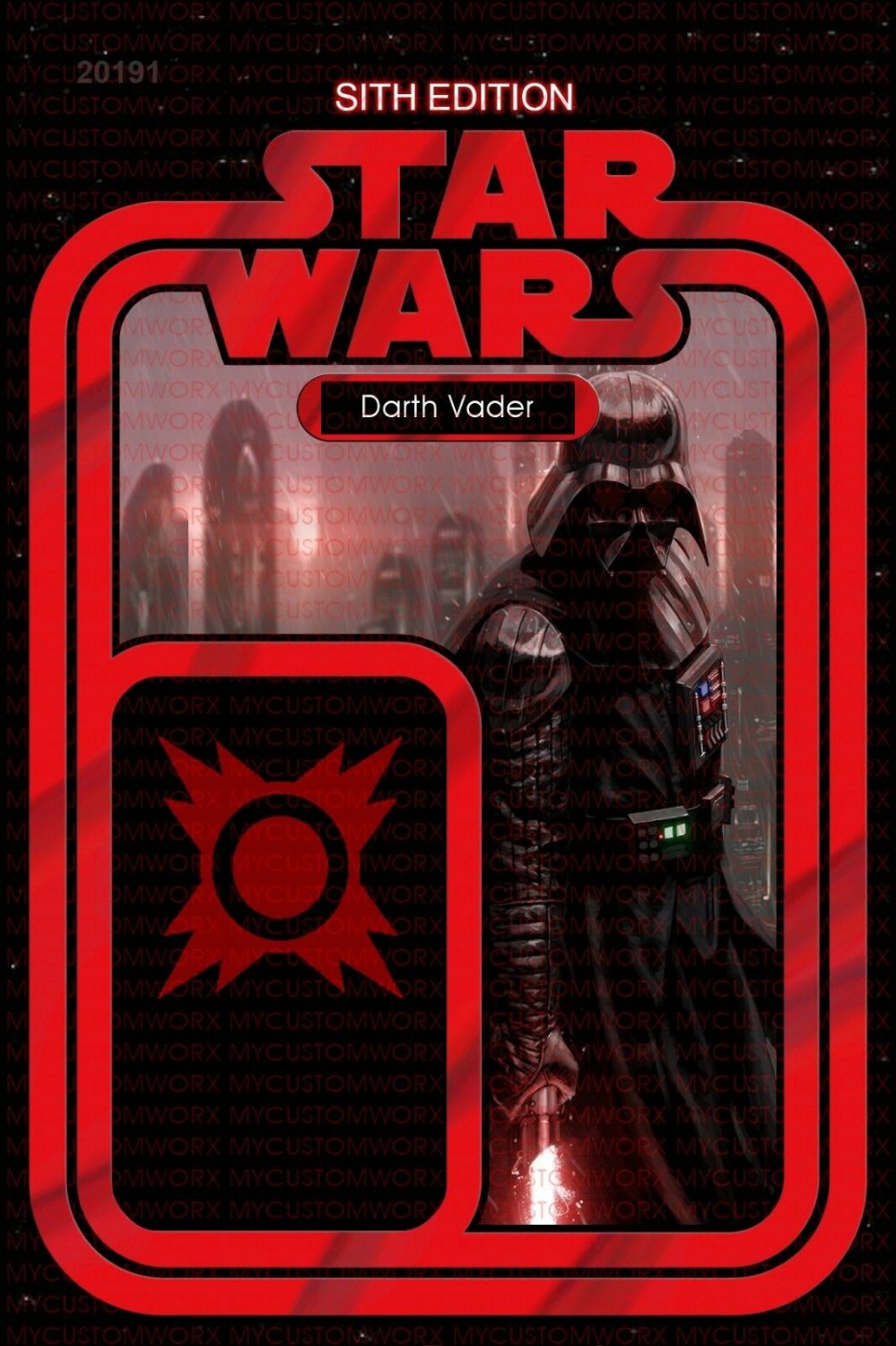 Custom Star Wars Darth Vader (#1) Sith Lego Size Card Back - No Minifigure