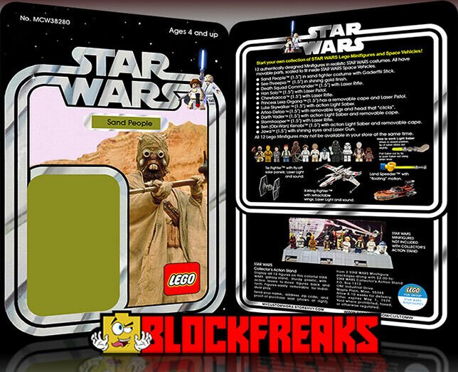 Custom Star Wars Vintage 12-Back Sand People / Tusken Raider Lego Card Back