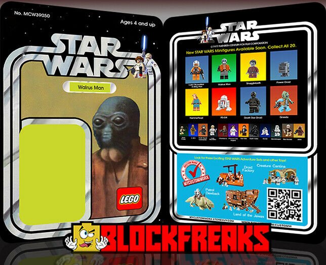 Custom Star Wars Vintage 20-Back Walrus man Lego Card Back