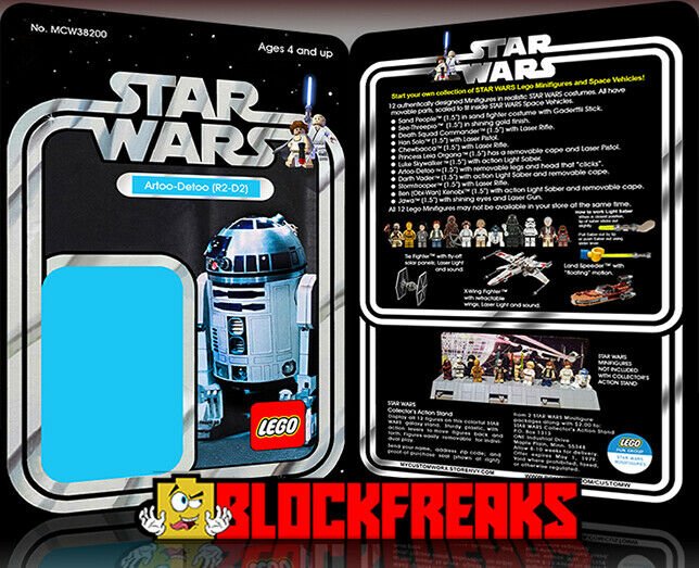 Custom Star Wars Vintage 12-Back Artoo-Detoo (R2-D2) Lego Card Back