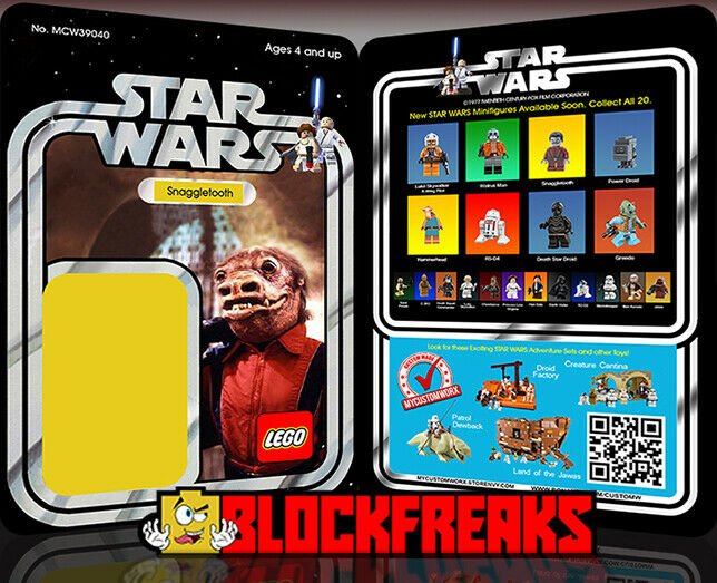 Custom Star Wars Vintage 20-Back Snaggletooth (Red) Lego Card Back