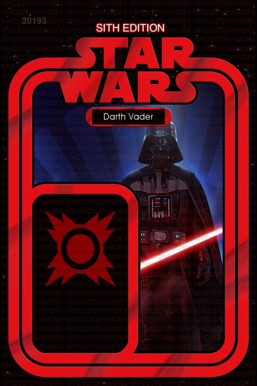 Custom Star Wars Darth Vader (#3) Sith Lego Size Card Back - No Minifigure