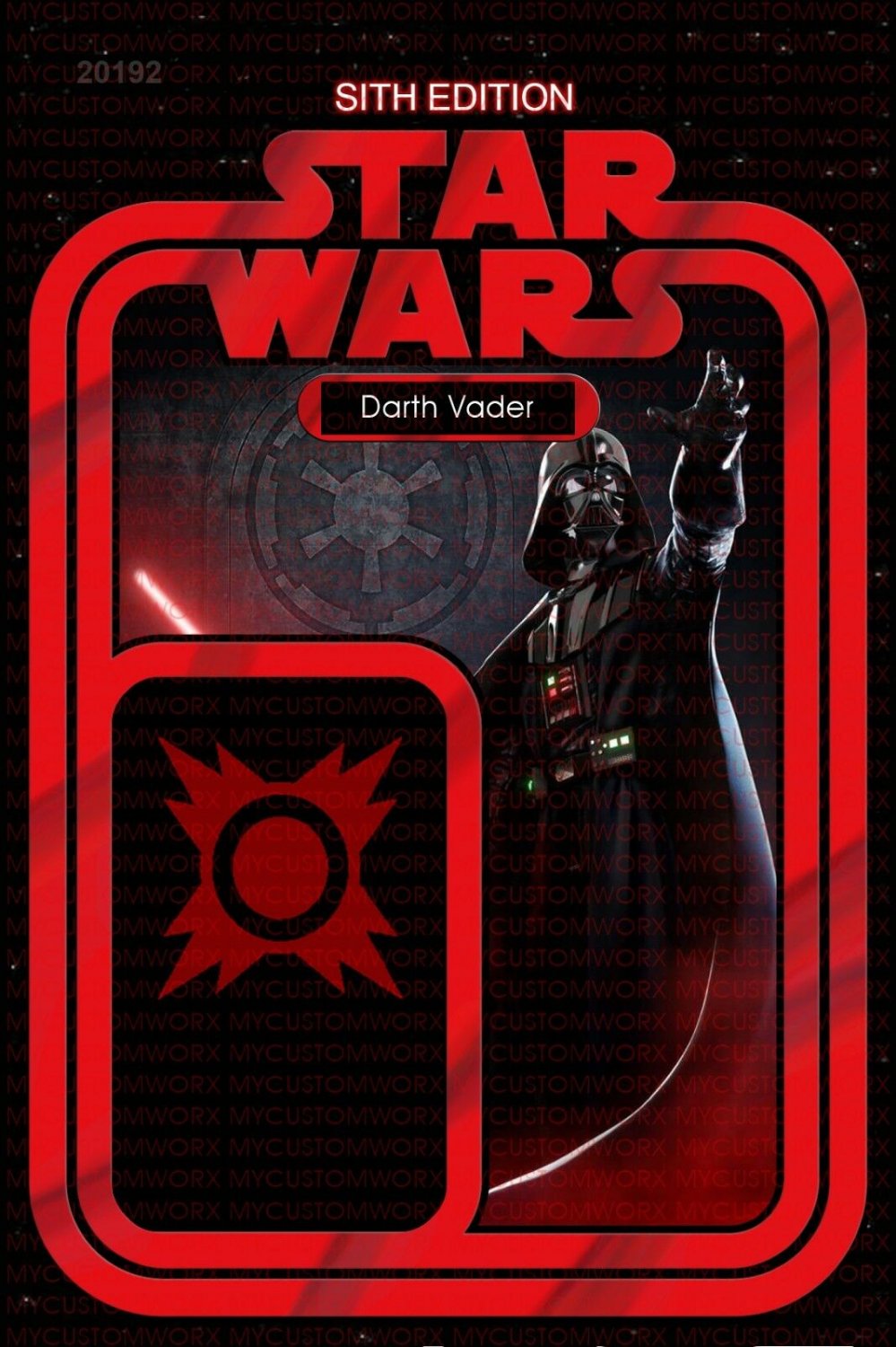 Custom Star Wars Darth Vader (#2) Sith Lego Size Card Back - No Minifigure