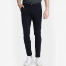 Dark Black Narrow Gabardine Pant