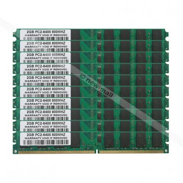 New 10X2GB DDR2 PC2-6400 800MHz 240Pin Desktop Memory DIMM RAM