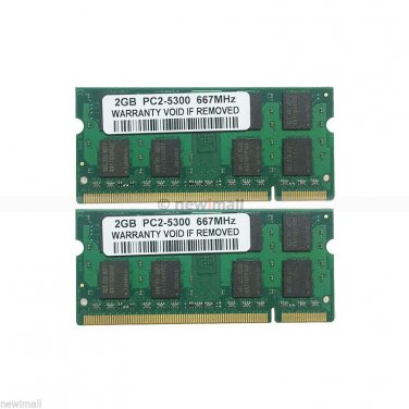 New 4GB 2X2GB PC2-5300 DDR2 667Mhz 200pin laptop Memory SO-DIMM Notebook RAM
