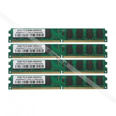 8GB 4X2GB PC2-6400 DDR2 800MHz 240Pin Desktop Memory DIMM RAM