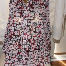 Women's TwoTwenty Sheer Floral Button Down Top, 3/4 Sleeve, Small