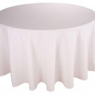 Permalux Cottonblend 72-Inch Round Tablecloth, White