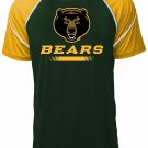 NCAA Baylor Bears Men's Contrast Stitch Tee, Large, Forest-Gold