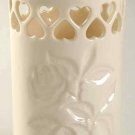 Lenox 5" Pierced Heart Vase with Gold Trim