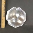 Vintage 1940's Wrought Hammered Aluminum Rose Shaped Candy Dish