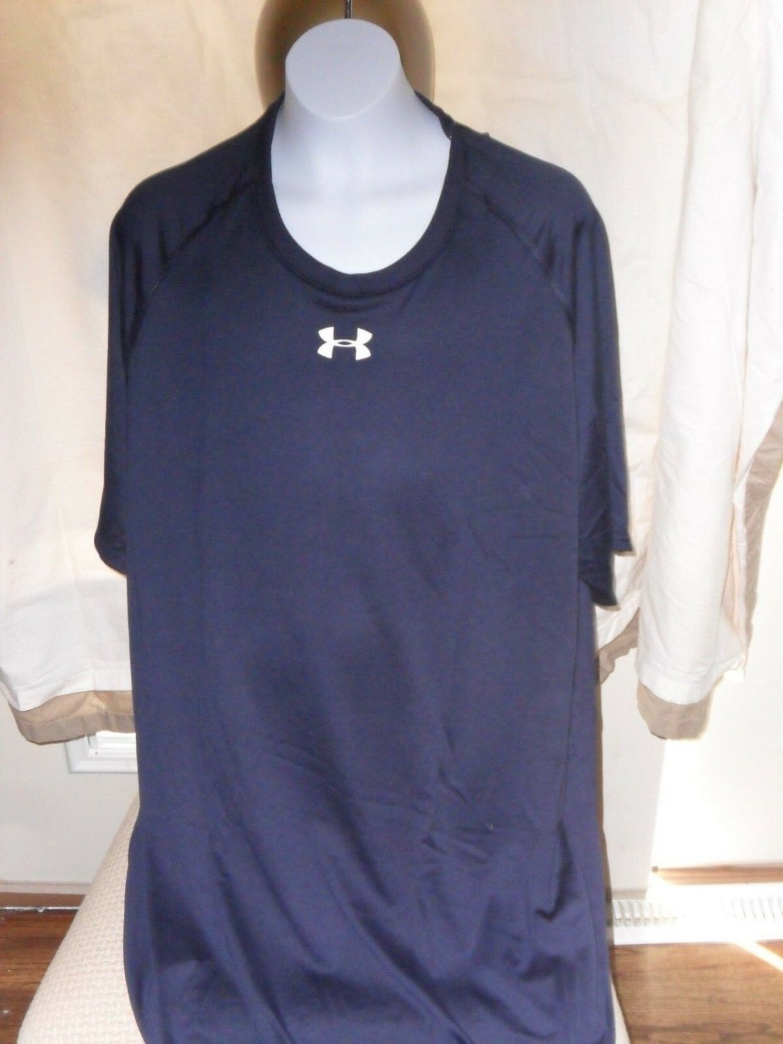 Men's Under Armour SS Heat Gear Shirt Navy XXL