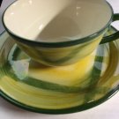 Vintage Vernonware Gingham Tea Cup and Saucer