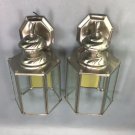 2 New Polished Chrome Porch Lights