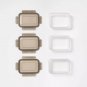 Room Essentials 6pc Plastic Food Storage Set - Gray