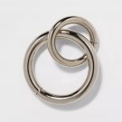 Threshold Set of 6 Button Tab Drapery Rings, Brushed Nickel