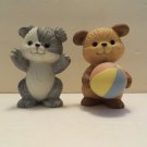 Vintage Avon Best Buddies Porcelain Figure Collection: "Puppies Playing Ball"