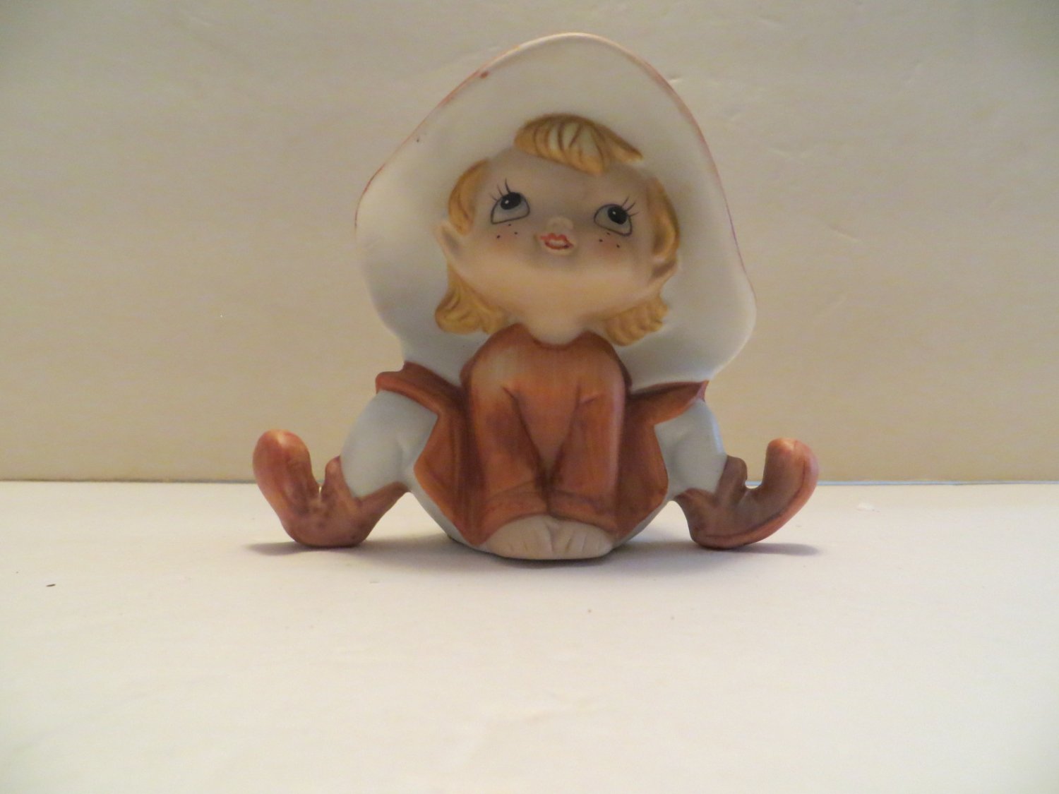 Homco Elf Figure Sprite Figurine 4" 5213 Orange Figure Collectible Decorative