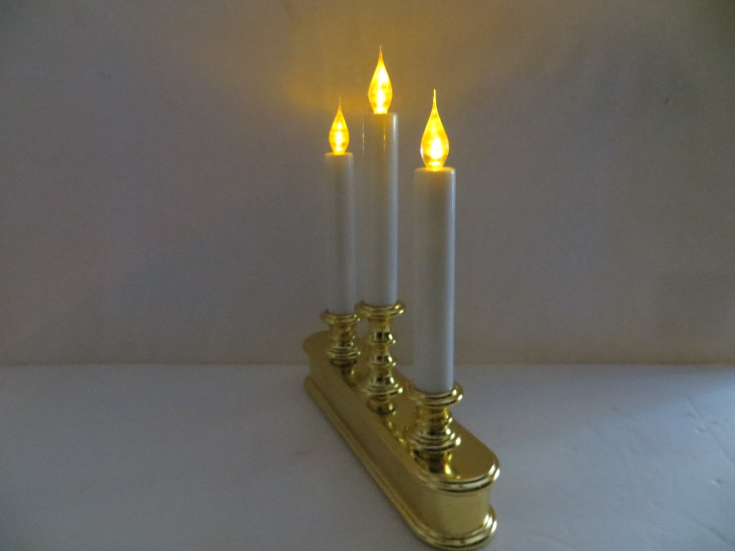 Triple Flameless LED Candle Sticks Window Candelabra