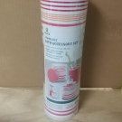 Pink and Orange Stripes 3pc Stackable Bathroom Accessory Set