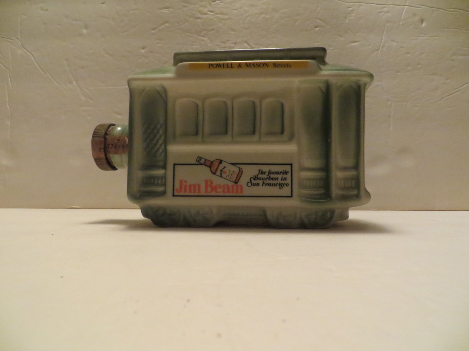 Jim Beam Whiskey Decanter Cable Car Powell & Mason Streets 1968 San