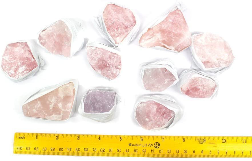 Rough Rose Quartz Crystals - Brazilian Crystals - Crystal Collection - 7 Pieces