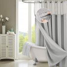 Dainty Home Smart Design Complete 2 in 1 Waffle Weave Hotel Spa Style Fabric Shower Curtain