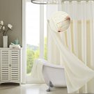 Dainty Home Smart Design Complete 2 in 1 Waffle Weave Hotel Spa Style Fabric Shower Curtain