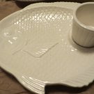 Vintage Fish Plate with Sauce Cup
