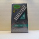 Maxell GX Silver 4 Pack T-120 VHS Tapes