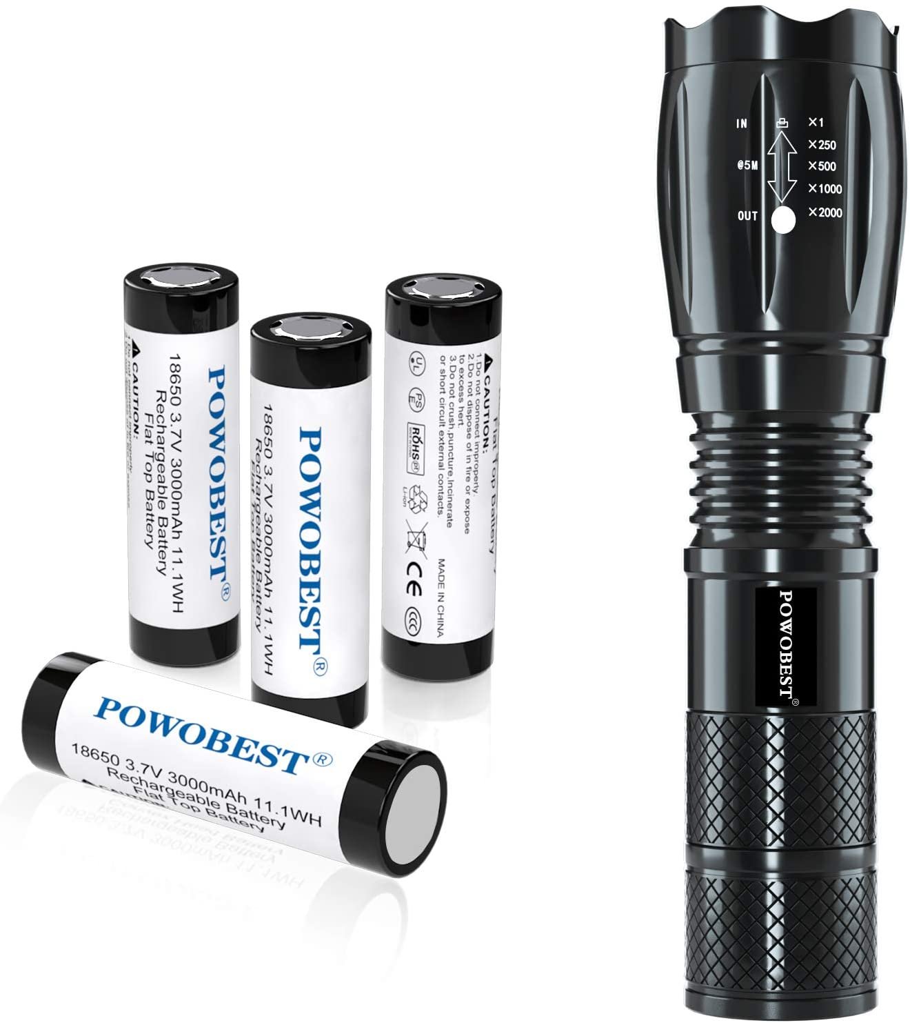 Handheld 18650 LED Flashlights Super Bright Tactical Flashlight