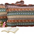 Brandream Bohemian Style Quilted Pillow Shams Set of 2