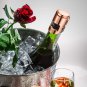 Champagne Bottle Plug Sealer Set, 4pc, Rose Gold, Stainless Steel