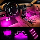 Car LED Strip Light, EJ's SUPER CAR 4pcs 36 LED Car Interior Lights, Pink
