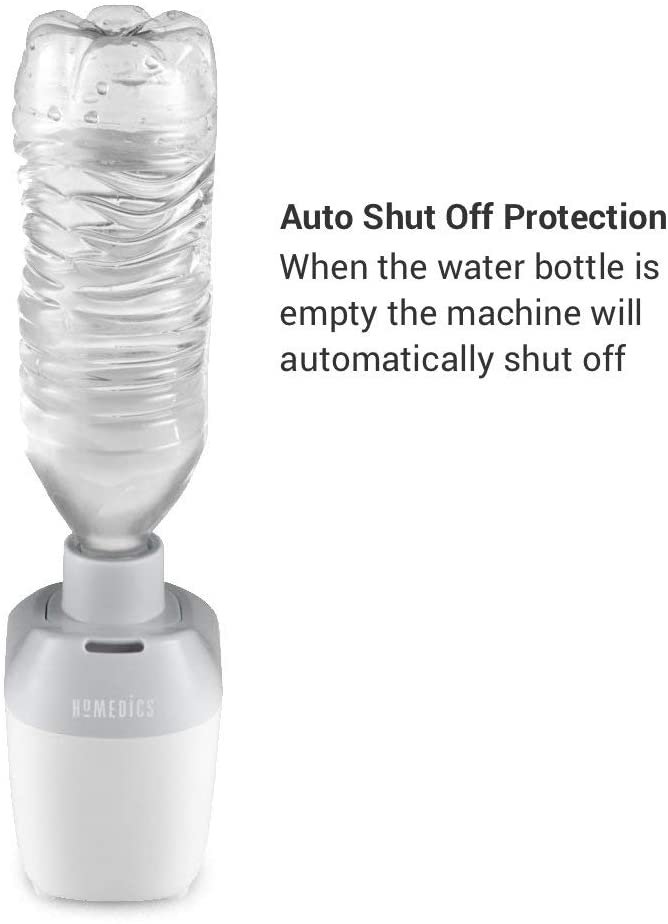 Homedics 100 sq. ft. Ultrasonic Cool Mist Water Bottle Humidifier