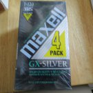 Maxell 4 Pack T-120 VHS Tapes