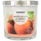 Sonoma Goods For Life White Peach & Mango Scented 3-Wick Candle