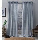 Pair 96x54 Bella Sheer Window Curtain Panels Blue - Exclusive Home