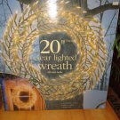 20 Inch Clear Lighted Wreath