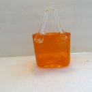 Blown Glass Candy Dish Basket w/Handles